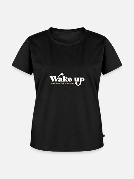 wake up - Frauen Premium Bio T-Shirt - Schwarz