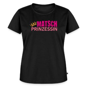 Muddy run shirt Matsch Prinzessin Laufshirt Team - Frauen Premium Bio T-Shirt - Schwarz - Vorne - Selfina (174cm)