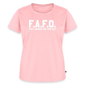 Connectez-vous et découvrez-le - T-shirt Premium bio Femme - rose - Devant - AI Model Female 172 dark (172cm)