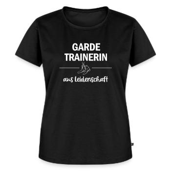 Gardetrainerin aus Leidenschaft Garde Karneval - Frauen Premium Bio T-Shirt - Schwarz - Vorne - Selfina (174cm)