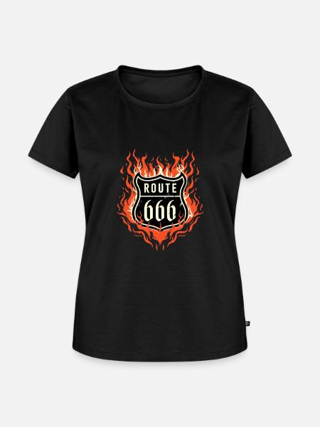 Linie 666 - Frauen Premium Bio T-Shirt - Schwarz