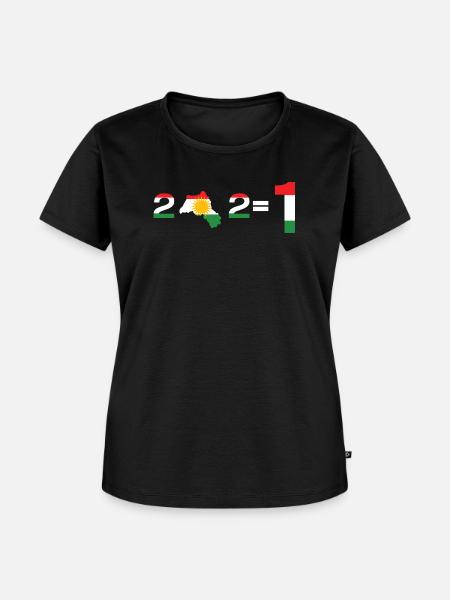 Kurdistan 2+2= 1  - Frauen Premium Bio T-Shirt - Schwarz