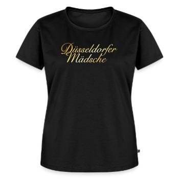 Düsseldorfer Mädsche - Mädchen aus Düsseldorf - Frauen Premium Bio T-Shirt - Schwarz - Vorne - Selfina (174cm)