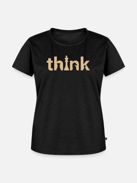 Think Chess Design – Minimal Strategy Shirt - Frauen Premium Bio T-Shirt - Schwarz