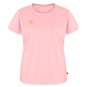 Bitcoin Logo - Women's Premium Organic T-shirt - rose - Front - AI Model Female 172 dark (172cm)