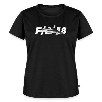 F / A-18 Super Hornet | F 18 | F18 | F / A18 | Hornisse - Frauen Premium Bio T-Shirt - Schwarz - Vorne - Selfina (174cm)