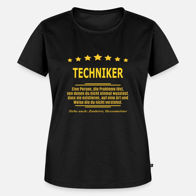 TECHNIKER - Frauen Premium Bio T-Shirt - Schwarz