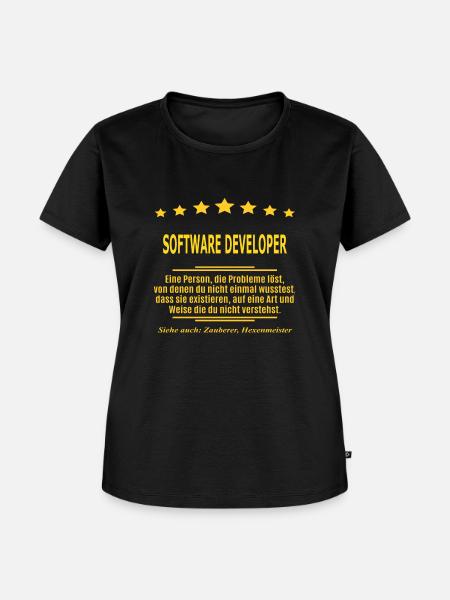 SOFTWARE DEVELOPER - Frauen Premium Bio T-Shirt - Schwarz