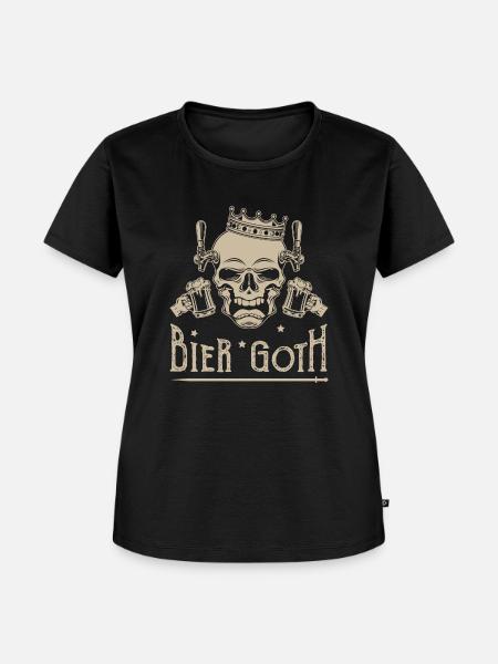 Goth - Bier Goth - Frauen Premium Bio T-Shirt - Schwarz