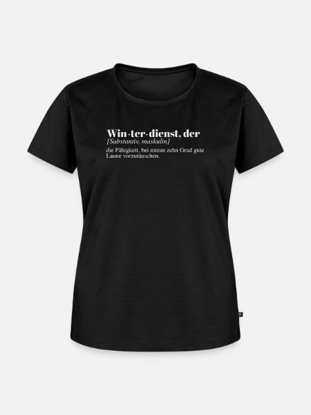 Winterdienst Definition Motiv - Frauen Premium Bio T-Shirt - Schwarz