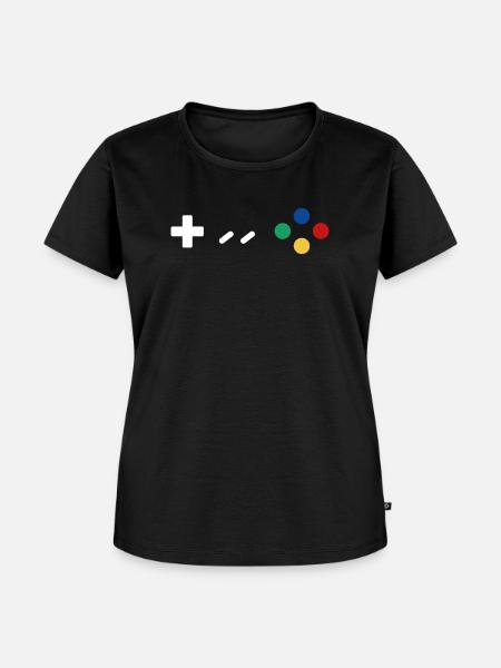 Gamepad - Frauen Premium Bio T-Shirt - Schwarz