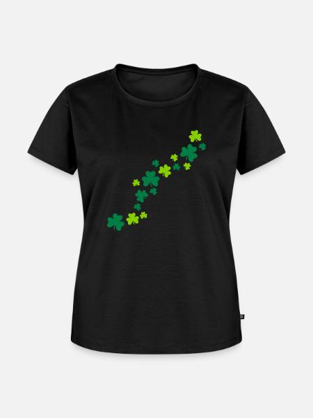 Shamrocks - Frauen Premium Bio T-Shirt - Schwarz