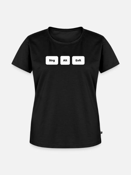 Strg Alt Entf Tasten - Frauen Premium Bio T-Shirt - Schwarz