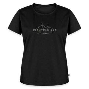 Fichtelhills fichtelgebirge Schneeberg Ochsenkopf - Frauen Premium Bio T-Shirt - Schwarz - Vorne - Selfina (174cm)