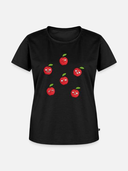 Äpfel - Frauen Premium Bio T-Shirt - Schwarz