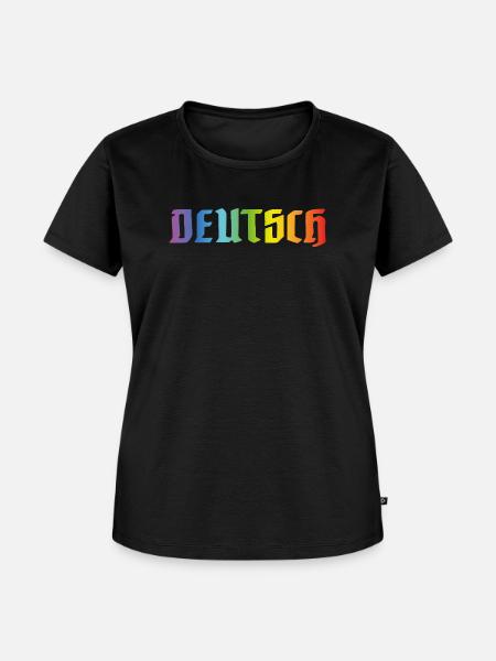 DEUTSCH PRIDE - Frauen Premium Bio T-Shirt - Schwarz