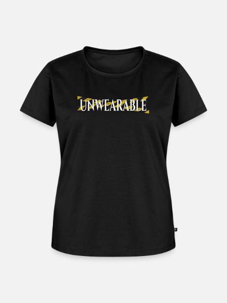 Untragbar – Statement-Design mit Warnband - Frauen Premium Bio T-Shirt - Schwarz