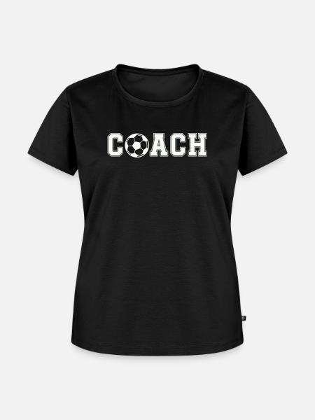 Fußball Coach - Frauen Premium Bio T-Shirt - Schwarz