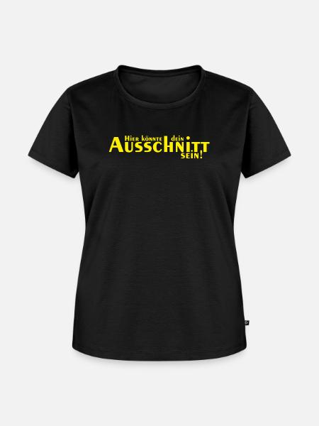 Hier könnte dein Ausschnitt sein - Frauen Premium Bio T-Shirt - Schwarz