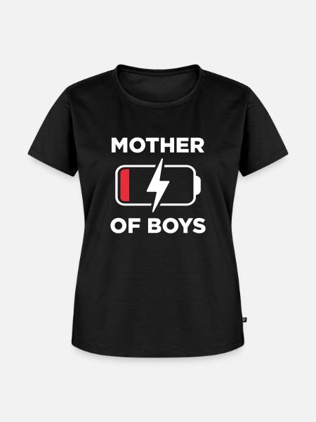 Mutter von Jungen - Frauen Premium Bio T-Shirt - Schwarz