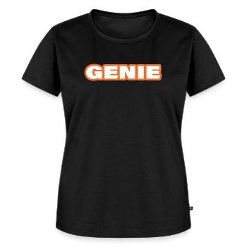 GENIE - Frauen Premium Bio T-Shirt - Schwarz - Vorne - Selfina (174cm)