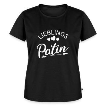 Patin - Frauen Premium Bio T-Shirt - Schwarz - Vorne - Selfina (174cm)