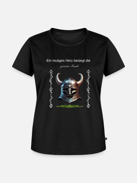 Wikinger Spruchshirt - Frauen Premium Bio T-Shirt - Schwarz