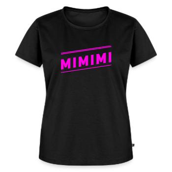 Mimimi - Frauen Premium Bio T-Shirt - Schwarz - Vorne - Selfina (174cm)