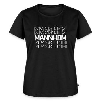Mannheim - Frauen Premium Bio T-Shirt - Schwarz - Vorne - Selfina (174cm)