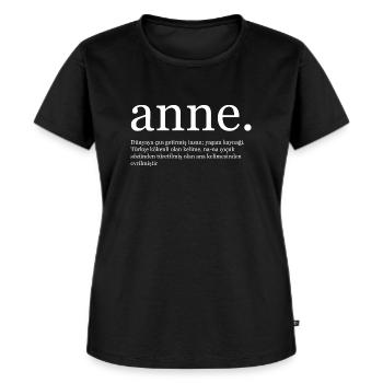 Anne Mutter Lügat Bedeutung alttürkisch Geschenk - Frauen Premium Bio T-Shirt - Schwarz - Vorne - Selfina (174cm)