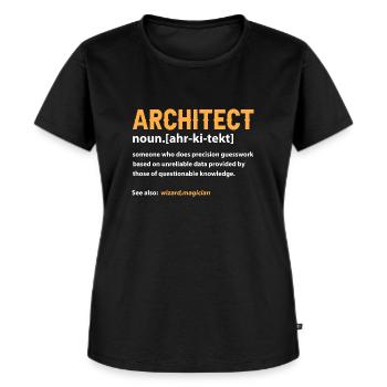 Architekt - Frauen Premium Bio T-Shirt - Schwarz - Vorne - Selfina (174cm)