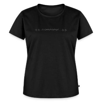 Heartbeat rowing - Women's Premium Organic T-shirt - black - Front - Selfina (174cm)