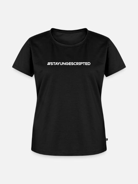 Stay Ungescripted #StayUngescripted - Frauen Premium Bio T-Shirt - Schwarz