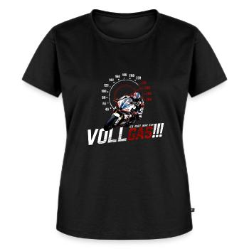Motorradfahrer Motorrad lustiger Spruch Vollgas - Frauen Premium Bio T-Shirt - Schwarz - Vorne - Selfina (174cm)