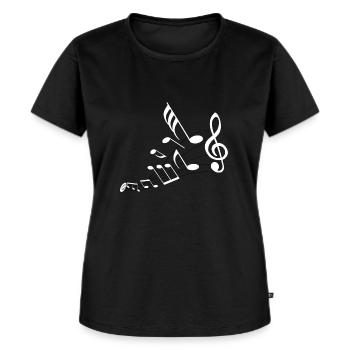Noten - Frauen Premium Bio T-Shirt - Schwarz - Vorne - Selfina (174cm)
