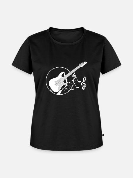 E-Gitarre - Frauen Premium Bio T-Shirt - Schwarz