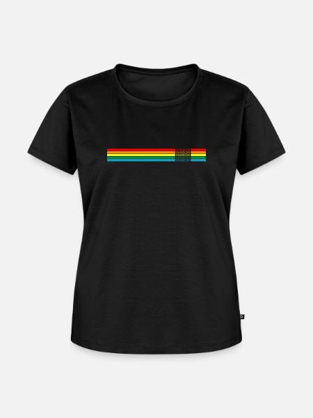 Rainbow Regenbogen - Frauen Premium Bio T-Shirt - Schwarz
