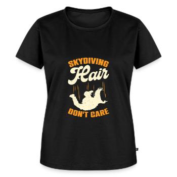 Parachutisme Parachutisme Cadeau Parachutiste - T-shirt Premium bio Femme - noir - Devant - Selfina (174cm)