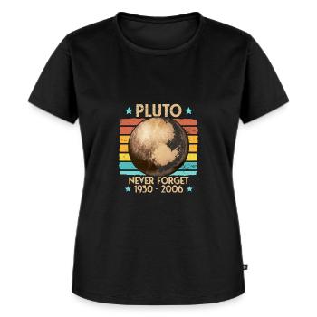Pluto never forget - T-shirt Premium bio Femme - noir - Devant - Selfina (174cm)