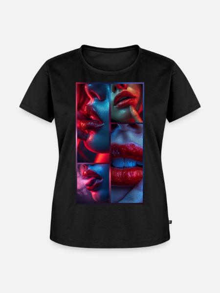 Neon-Verführung - Frauen Premium Bio T-Shirt - Schwarz