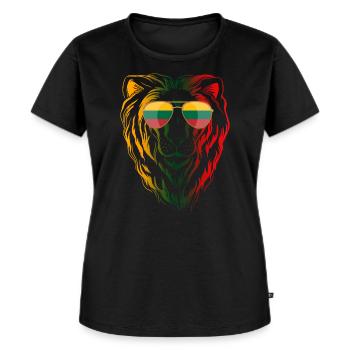 Litauen - Frauen Premium Bio T-Shirt - Schwarz - Vorne - Selfina (174cm)