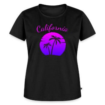 California Summer Palm Dream - Women's Premium Organic T-shirt - black - Front - Selfina (174cm)