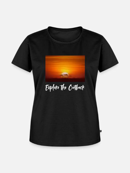 Explore the outback - Frauen Premium Bio T-Shirt - Schwarz