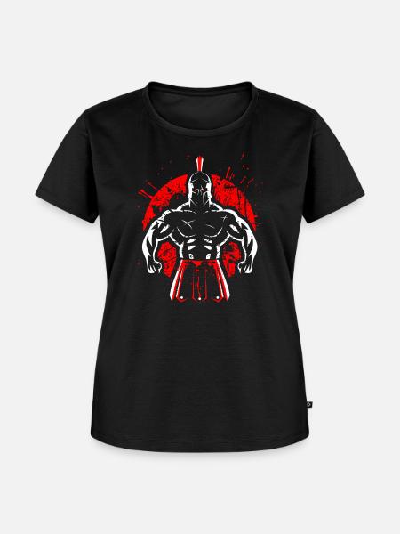 Gladiator Bodybuilder - Frauen Premium Bio T-Shirt - Schwarz