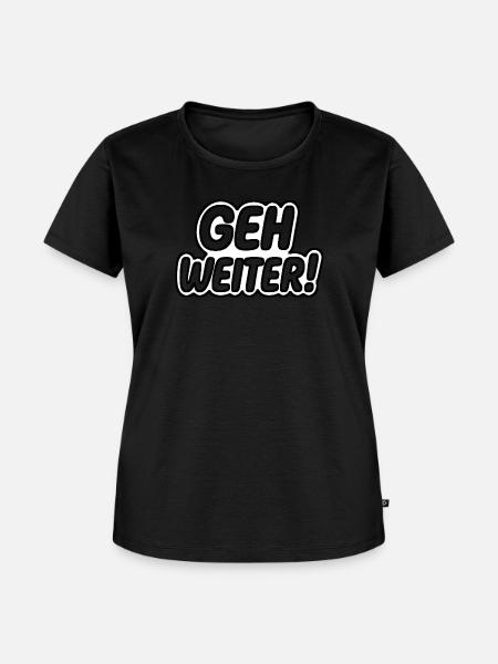Geh weiter - Frauen Premium Bio T-Shirt - Schwarz