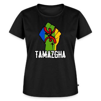 Tamazgha Nordafrikanisches Amazigh-Land - Frauen Premium Bio T-Shirt - Schwarz - Vorne - Selfina (174cm)