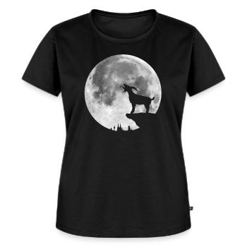 Vollmond in Köln - Frauen Premium Bio T-Shirt - Schwarz - Vorne - Selfina (174cm)