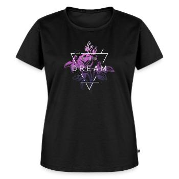 Dream Damen Premium Shirt - Frauen Premium Bio T-Shirt - Schwarz - Vorne - Selfina (174cm)
