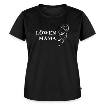 Löwen Mama Muttertag weiß Geschenkidee - Frauen Premium Bio T-Shirt - Schwarz - Vorne - Selfina (174cm)