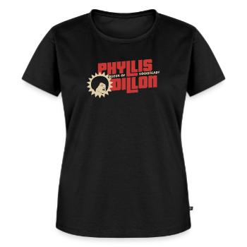 PhyllisDillon Königin von Rocksteady - Frauen Premium Bio T-Shirt - Schwarz - Vorne - Selfina (174cm)